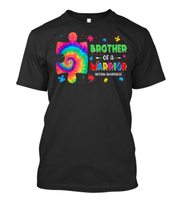 Brother Of A Warrior Autism Awareness Family Matching Puzzle Piece T-Shirt