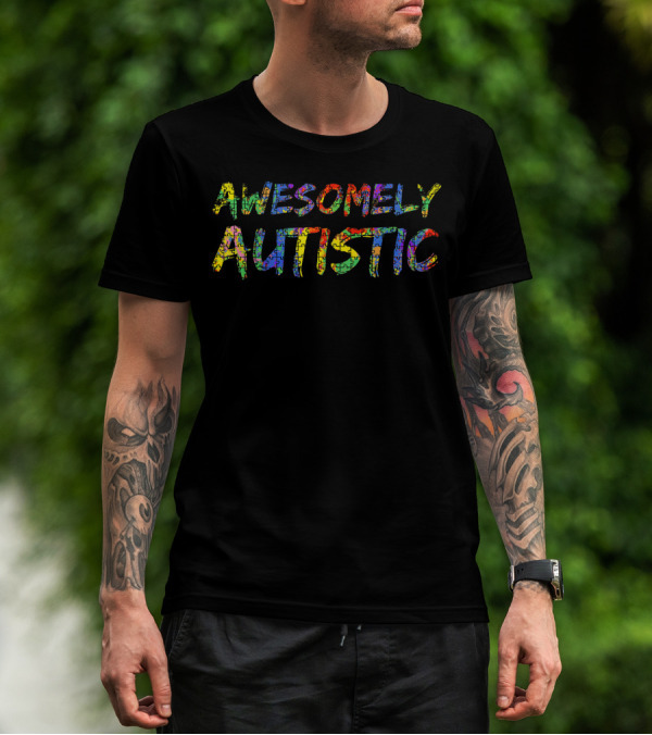 Awesomely Autistic Puzzle Autism T-Shirt