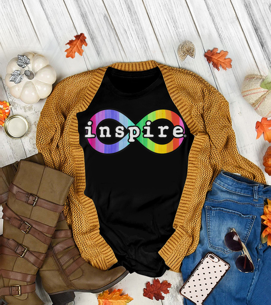Inspire Neurodiversity Autism Rainbow Infinity Symbol N5 T-Shirt