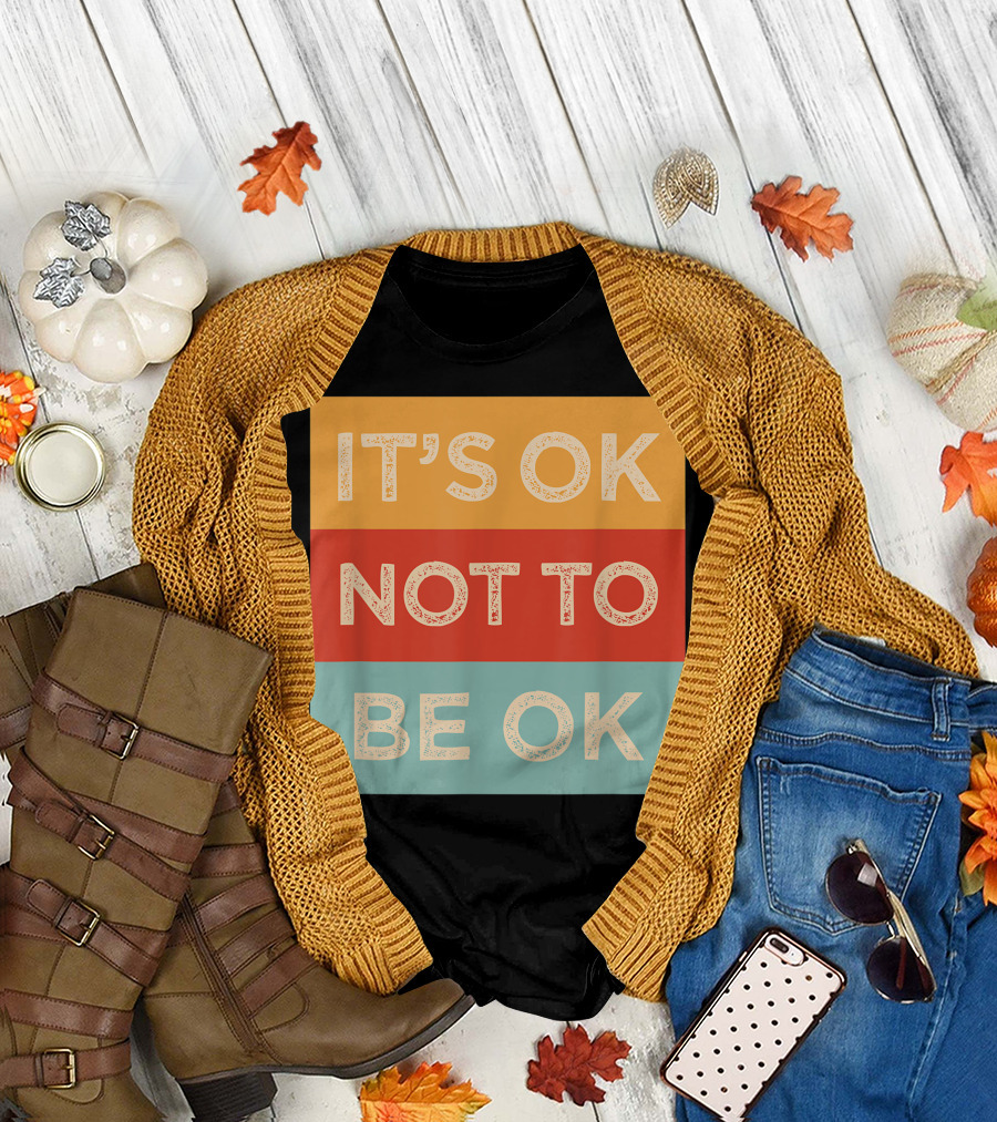 It's Ok Not To Be Ok Autism Puzzle Aspies Aspergers T-Shirt