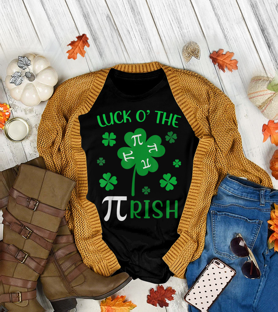 Luck O The Pi-rish Pi Day St Patrick Day Shamrock T-Shirt