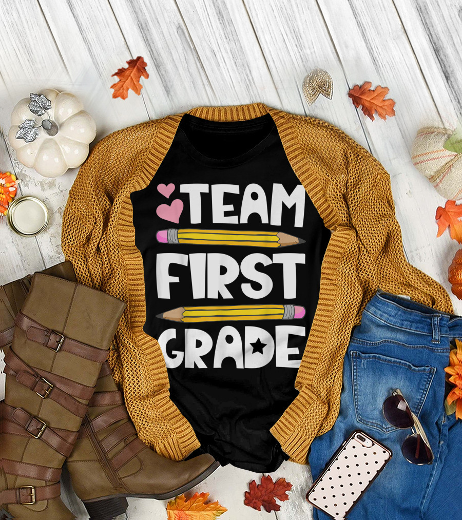 Team First Grade Back to School Teacher Student T-Shirt
