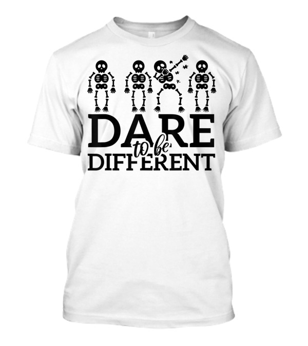 Dare To Be Different Skeletons Autism Awareness T-Shirt