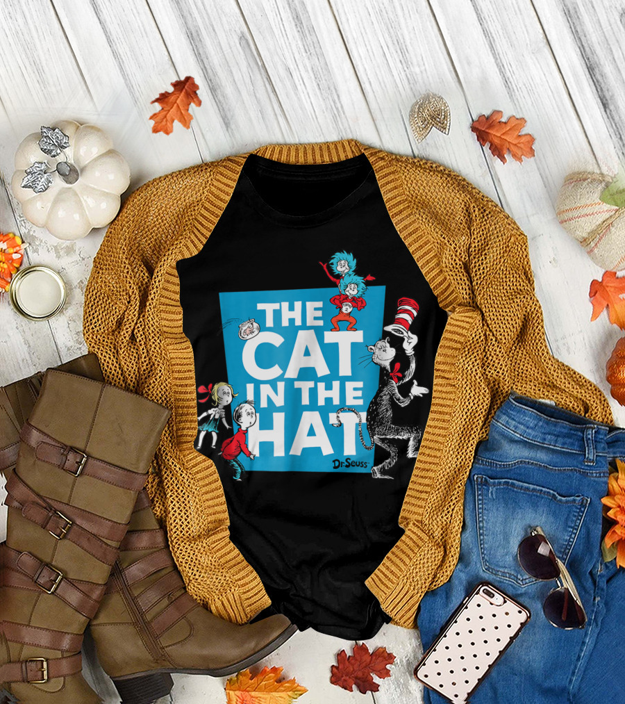 Dr Seuss The Cat In The Hat Characters Thing 1 Thing 2 Kids T-Shirt