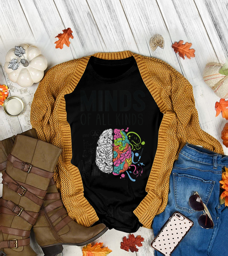 MINDS OF ALL KINDS Neurodiversity Brain T-Shirt