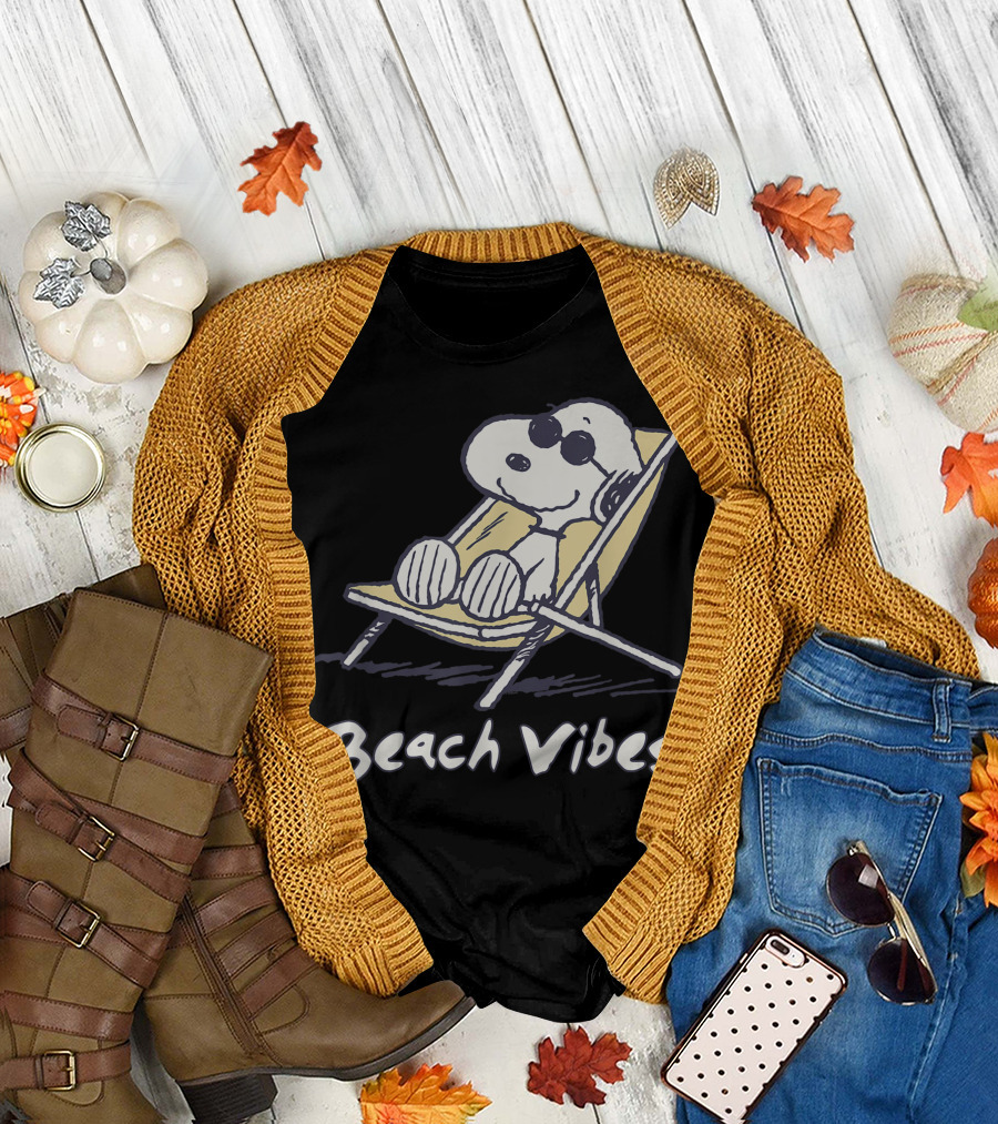 Snoopy Beach Vibes Peanuts Family Fun T-Shirt