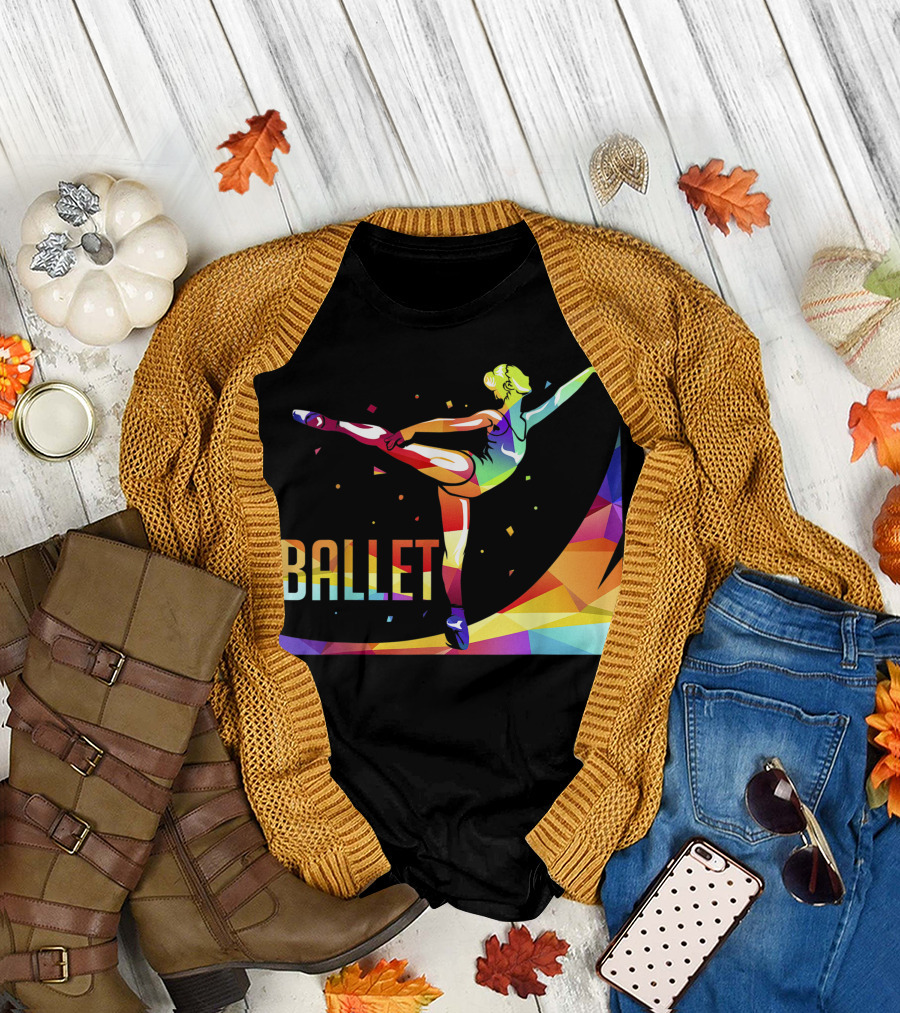 Ballet Dancer Colorful Nutcracker Arts Dance T-Shirt