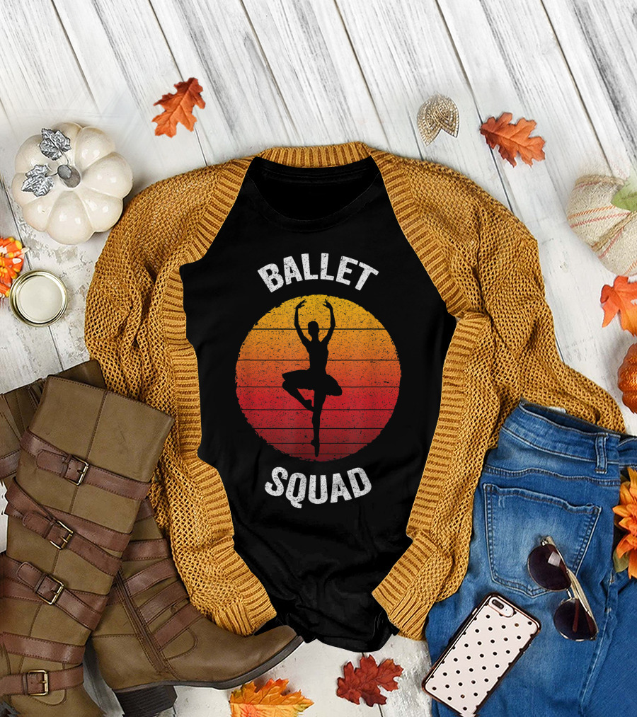 Ballet Squad Vintage Dance Retro Sunset T-Shirt
