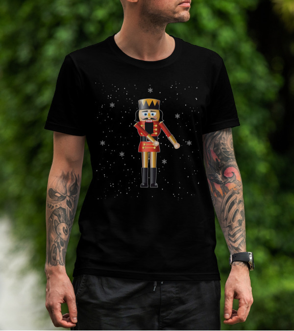 Flossing Nutcracker In Snowflake Wonderland T-Shirt