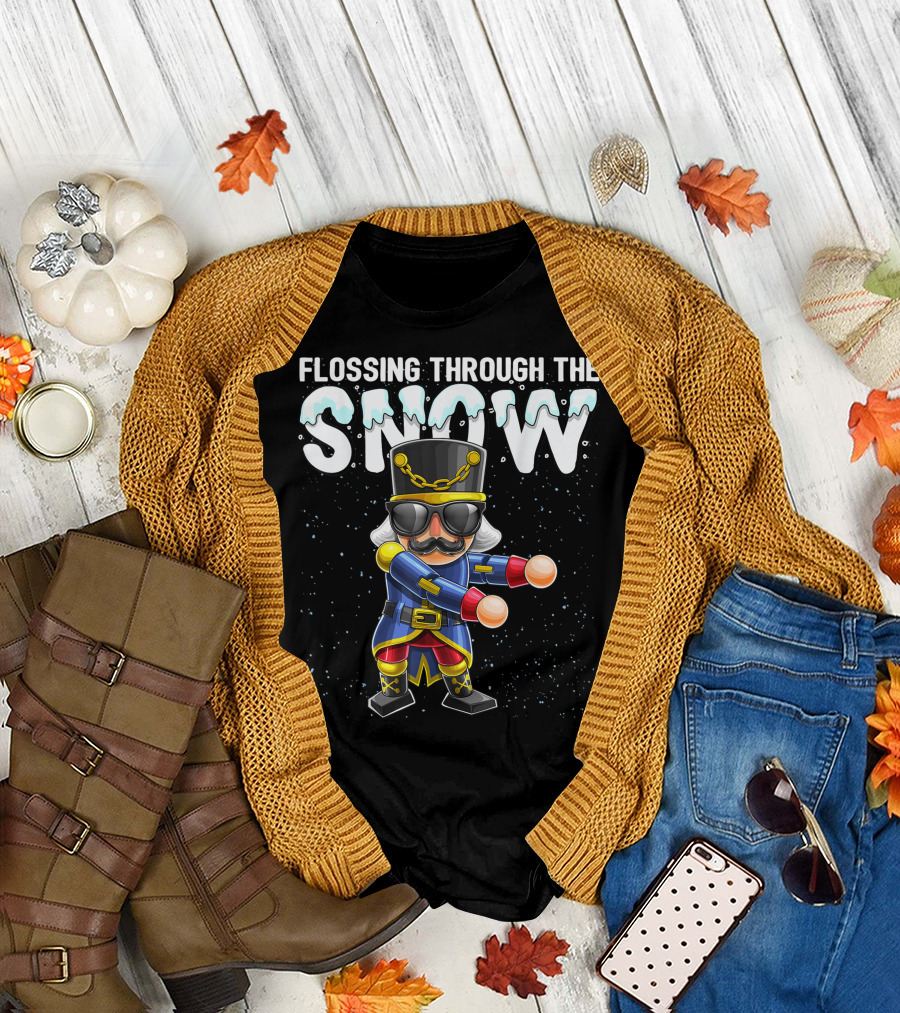 Funky Nutcracker Flossing Through the Snow T-Shirt