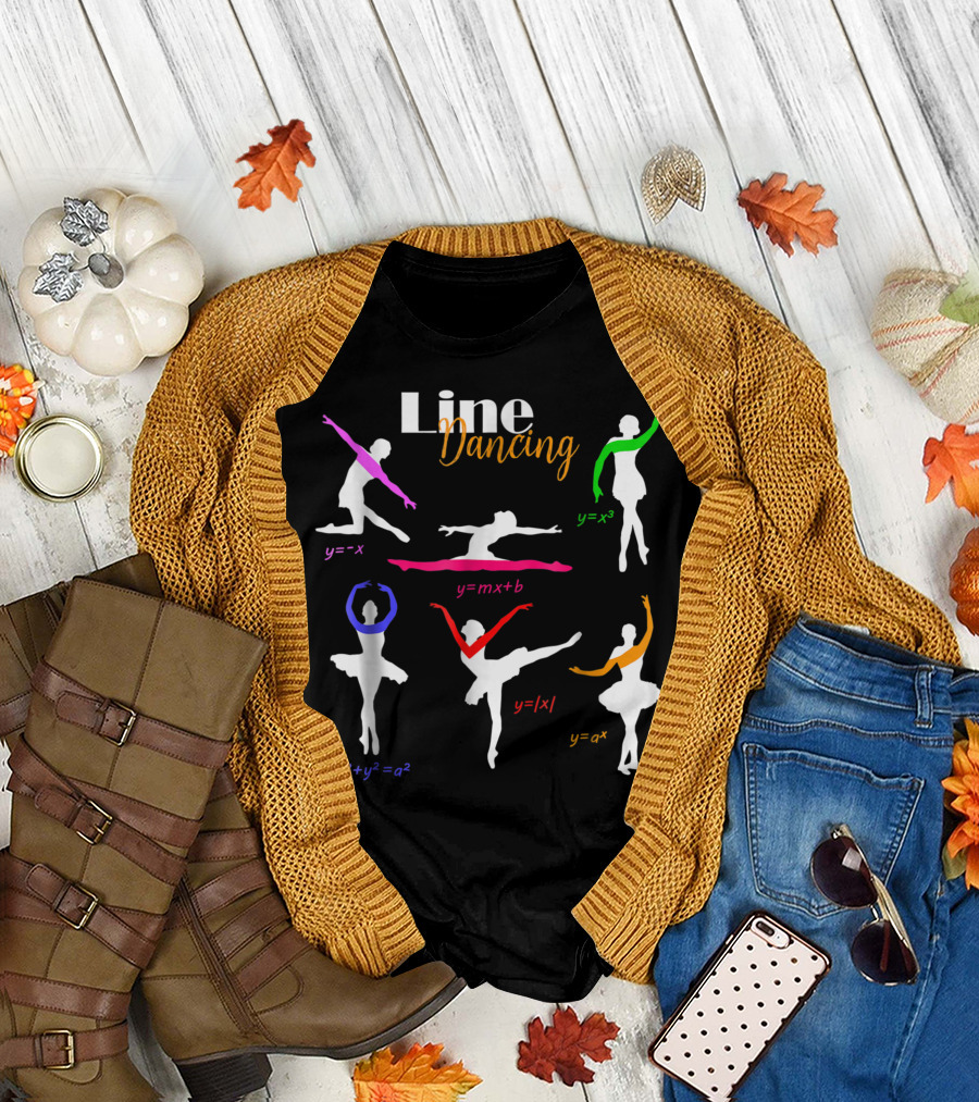 Line Dancing Math Graphs Ballet Poses Equations T-Shirt