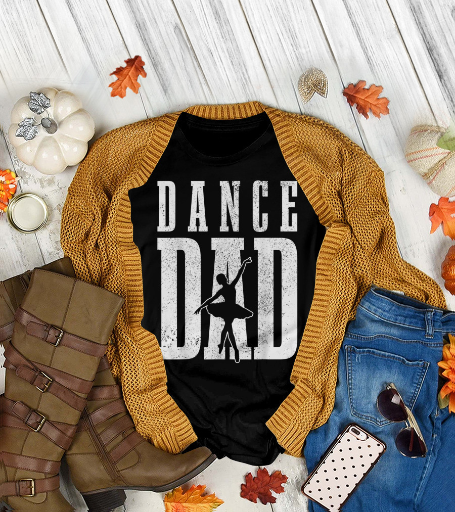 Mens Dance Dad Ballet Dancer Ballerina T-Shirt