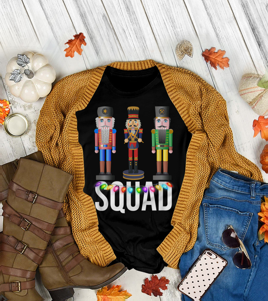 Nutcracker Squad Colorful Holiday Ballet Dance Family T-Shirt