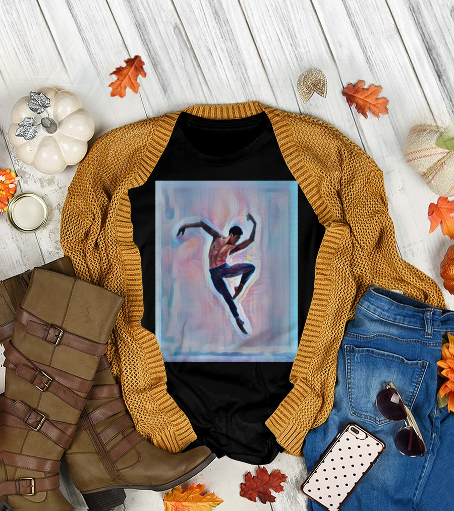 Watercolor Ballerino Ballet Dance Artistry T-Shirt