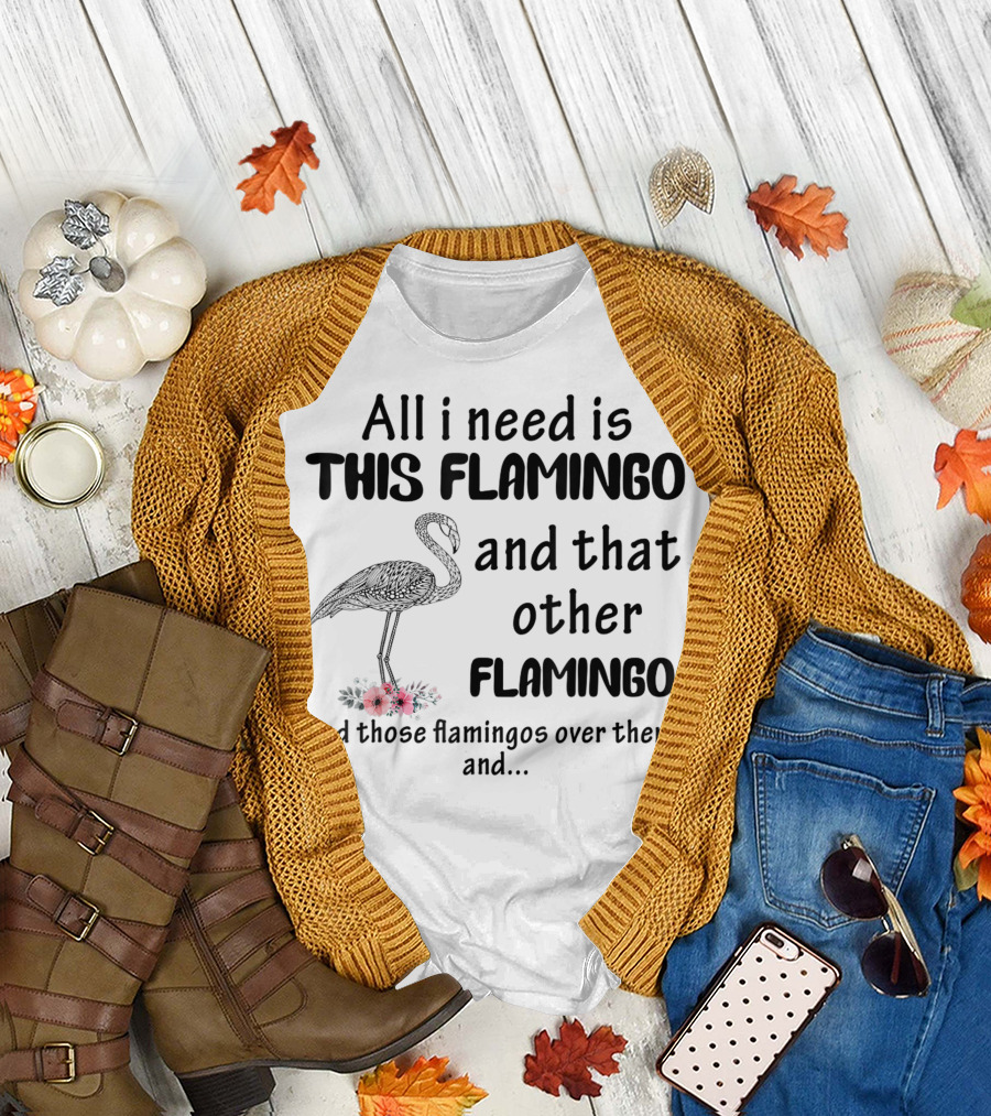 All I Need Is This Flamingo And That Other Flamingo And Those Flamingos Over There T-Shirt