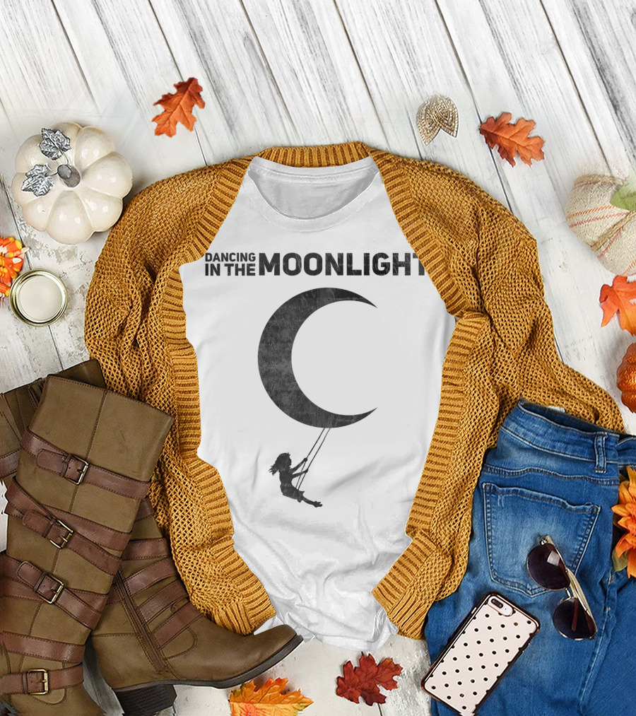 Dancing In The Moonlight Crescent Swing Moon Girl T-Shirt