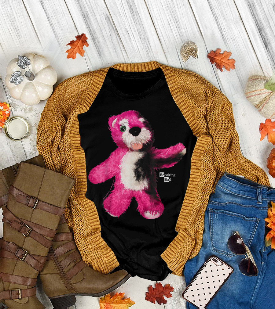 Breaking Bad Pink Teddy Bear with Burnt Eye and Black Stain T-Shirt