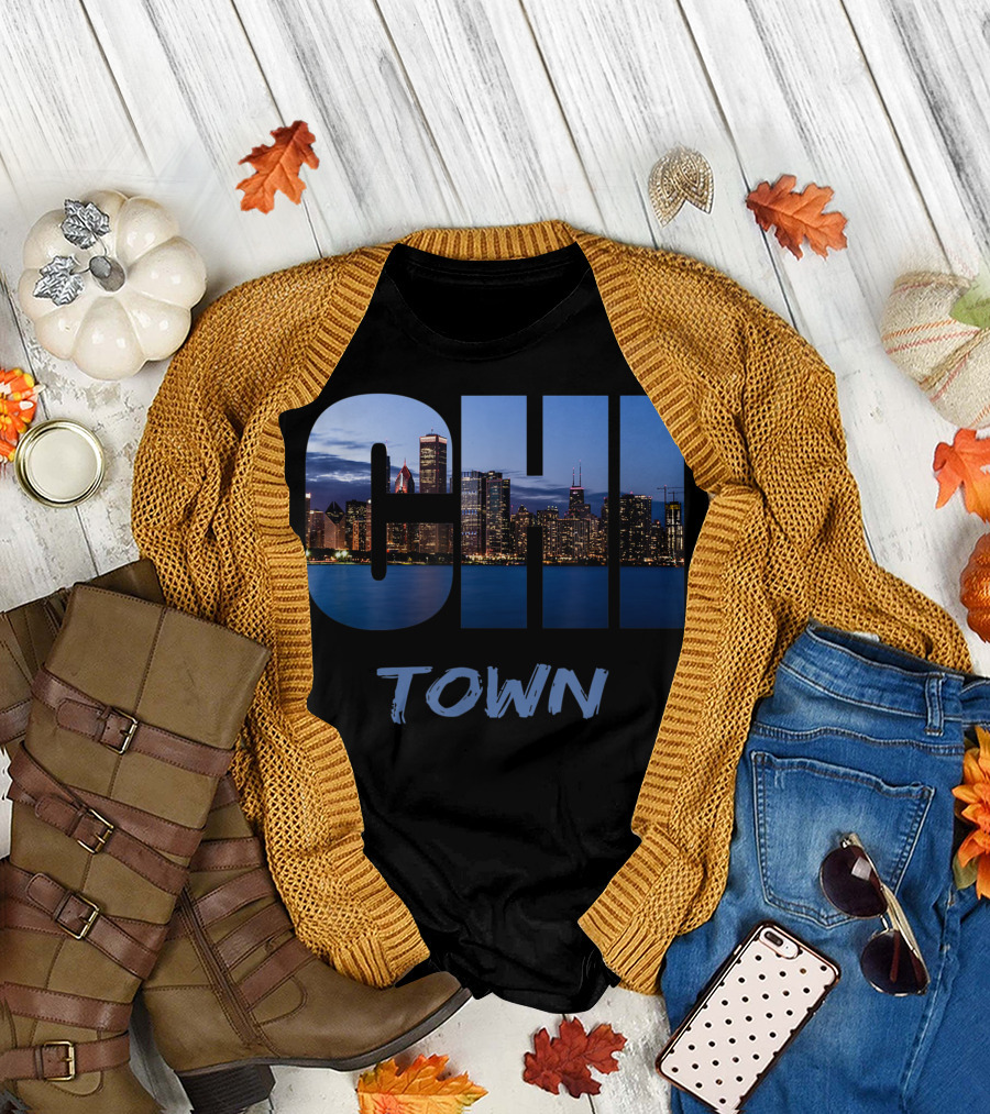 Chi Town Windy City Chicago Skyline Southside Home T-Shirt