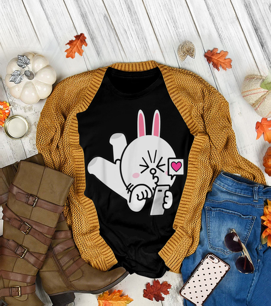 Cony Bunny Rabbit Sending All My Love To You Kiss T-Shirt