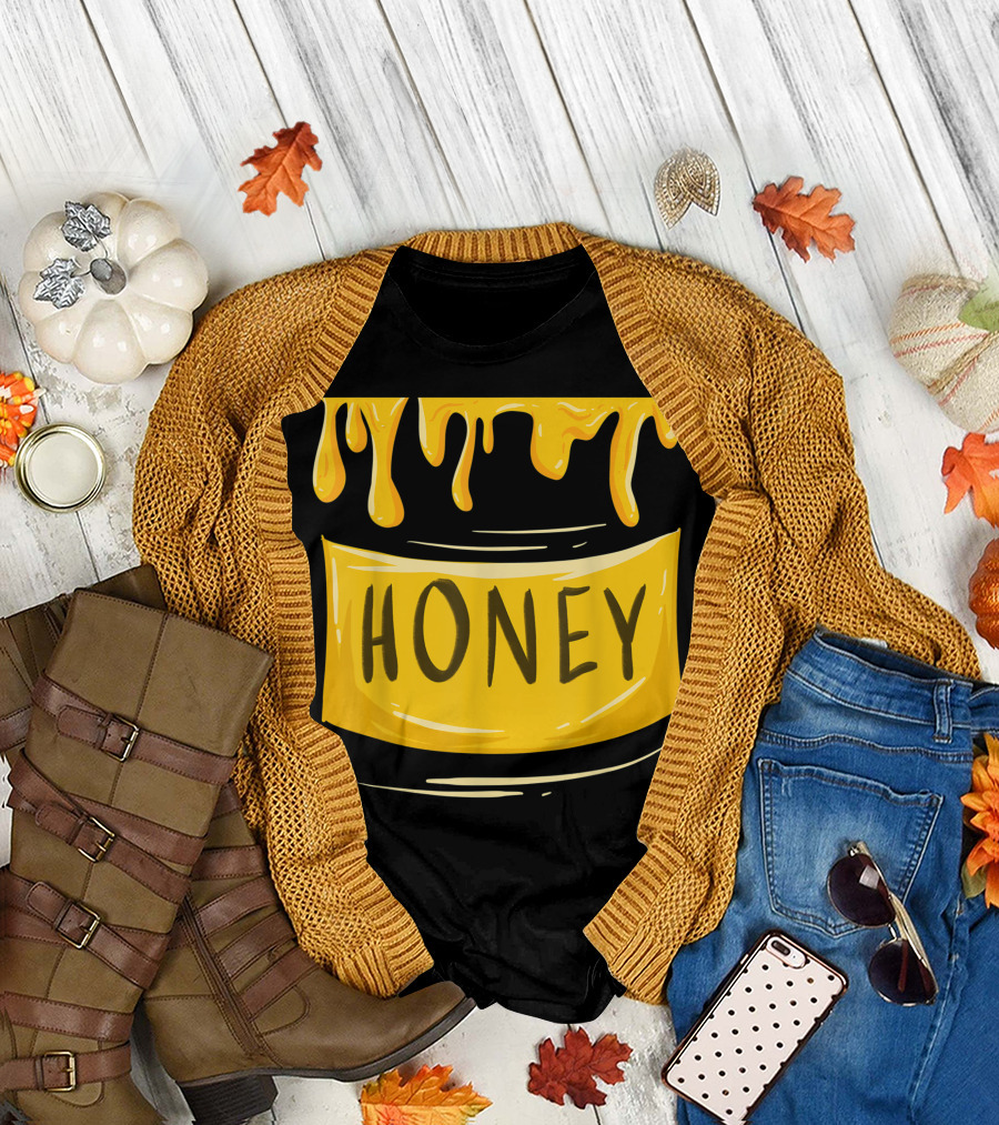 Cool Sweet Honey Honeypot Lazy DIY Dripping Honey T-Shirt