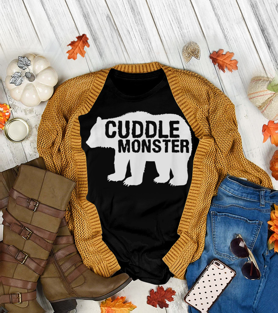 Cuddle Monster Bear Silhouette Fun T-Shirt