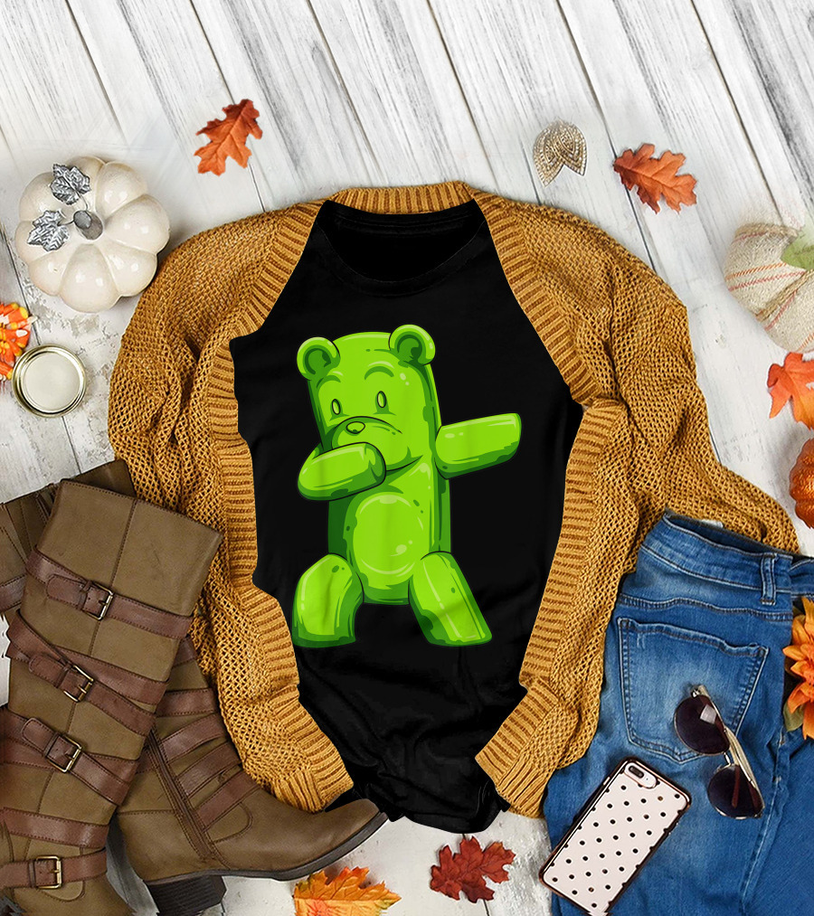 Dabbing Gummy Bear Dab Dance Cartoon T-Shirt