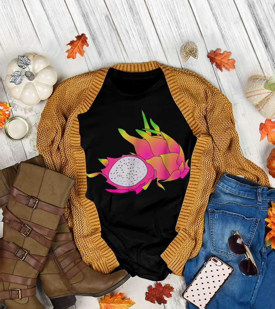 Dragon Fruit Pitaya Tropical Fruit Vibrant Neon T-Shirt