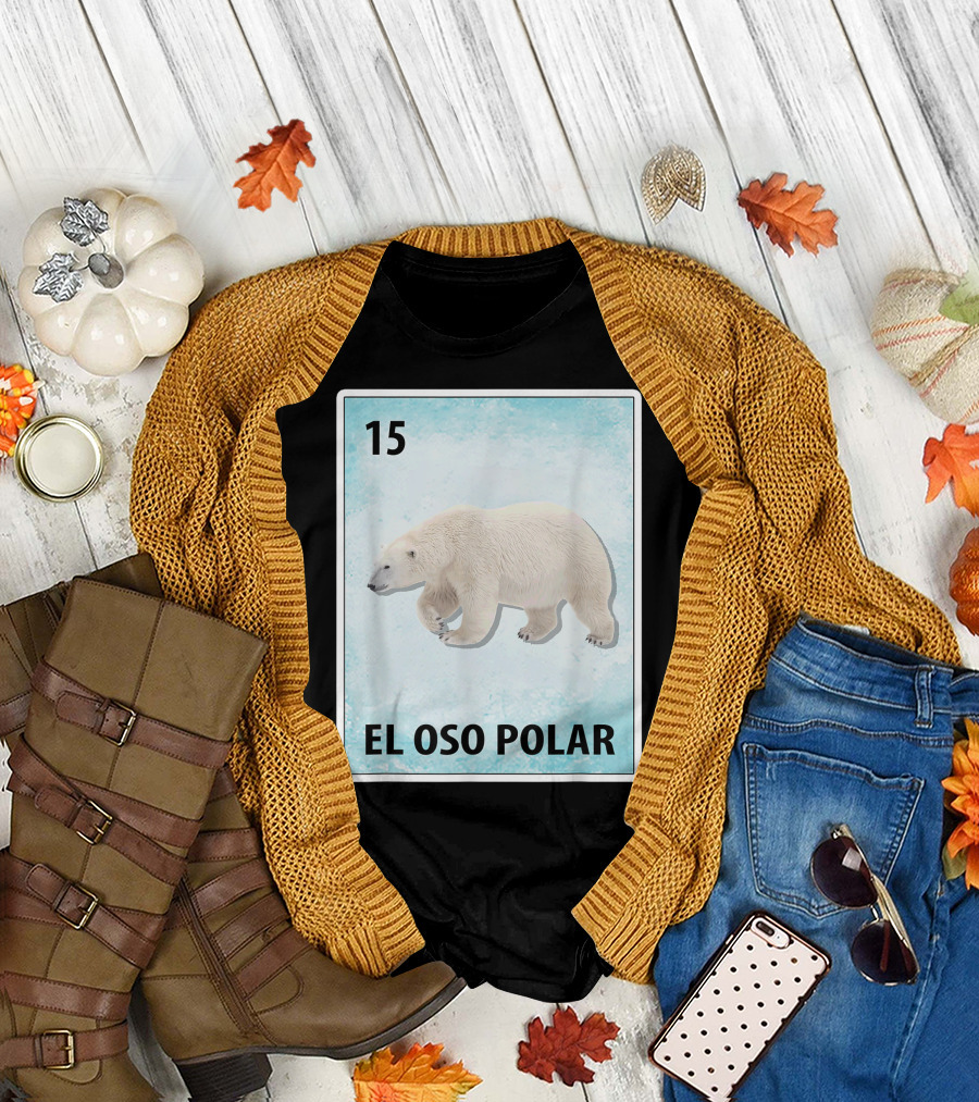 El Oso Polar 15 Mexican Polar Bear Card T-Shirt