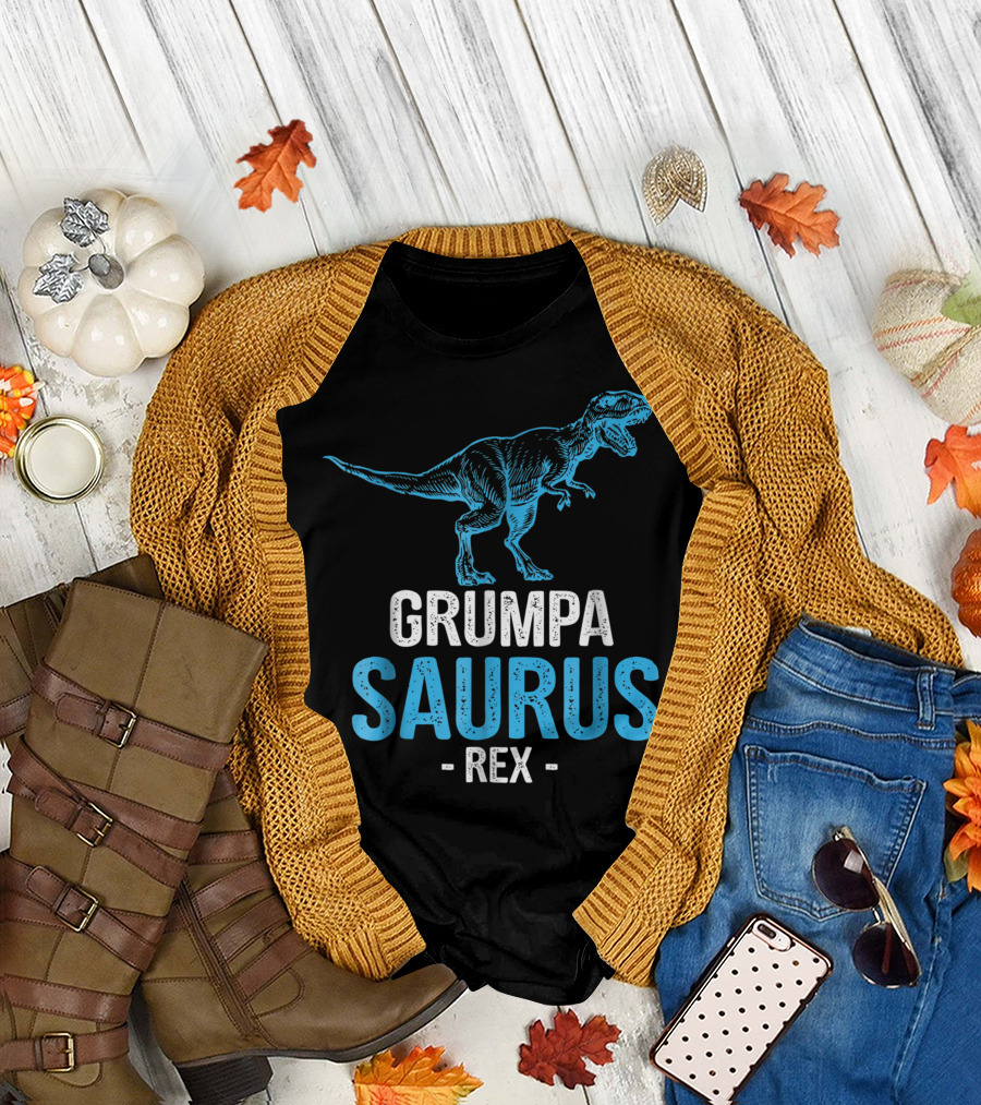 Fathers Day Grumpasaurus Rex Grumpa Saurus Grandpa T-Shirt