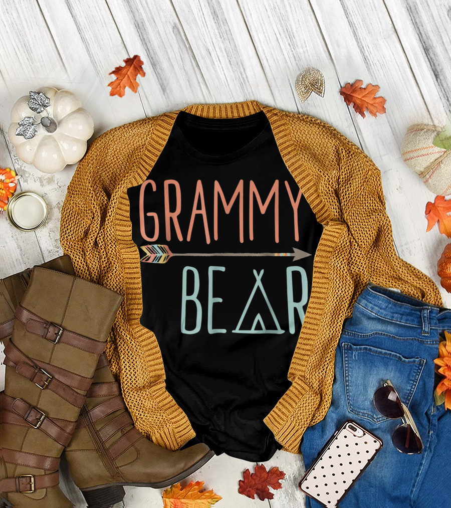 GRAMMY BEAR Grandma Grandpa Arrow Teepee T-Shirt