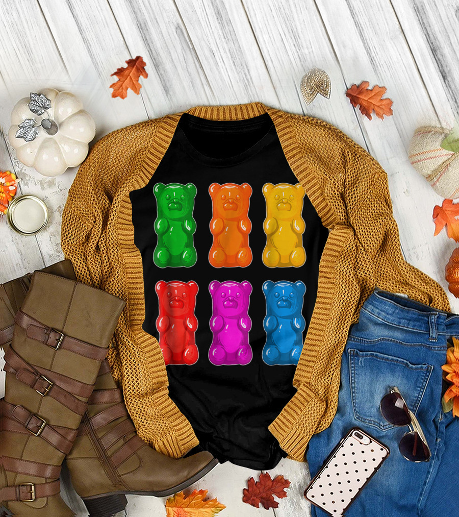 Gummy Bears Colorful Six-Pack T-Shirt