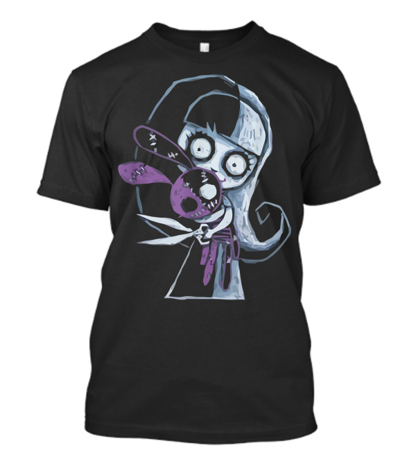 Halloween Costume Adult Scary Teen With Little Bear Creepy Doll And Stitch Bunny T-Shirt