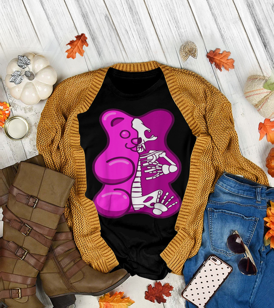Halloween Skeleton Gummy Bear T-Shirt