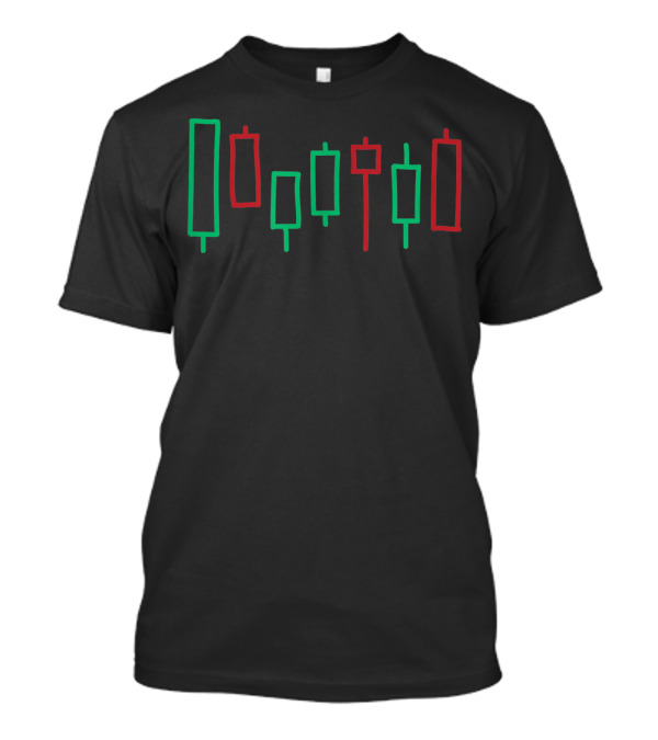 Hand Drawn Stock Forex Market Chart Outline Candlestick Trader T-Shirt