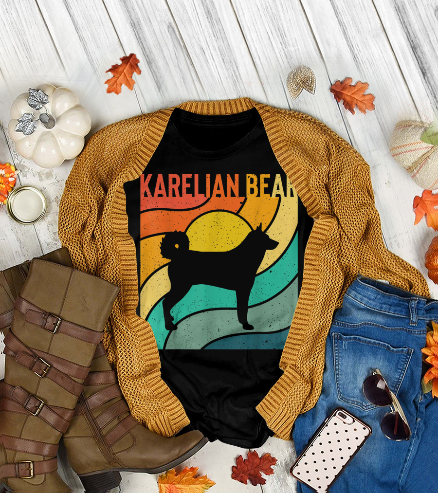 Karelian Bear Vintage Retro Dog T-Shirt
