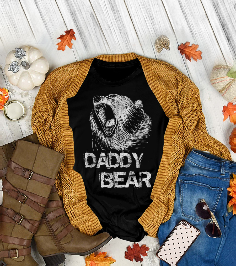 Daddy Bear Mens Papa Father T-Shirt
