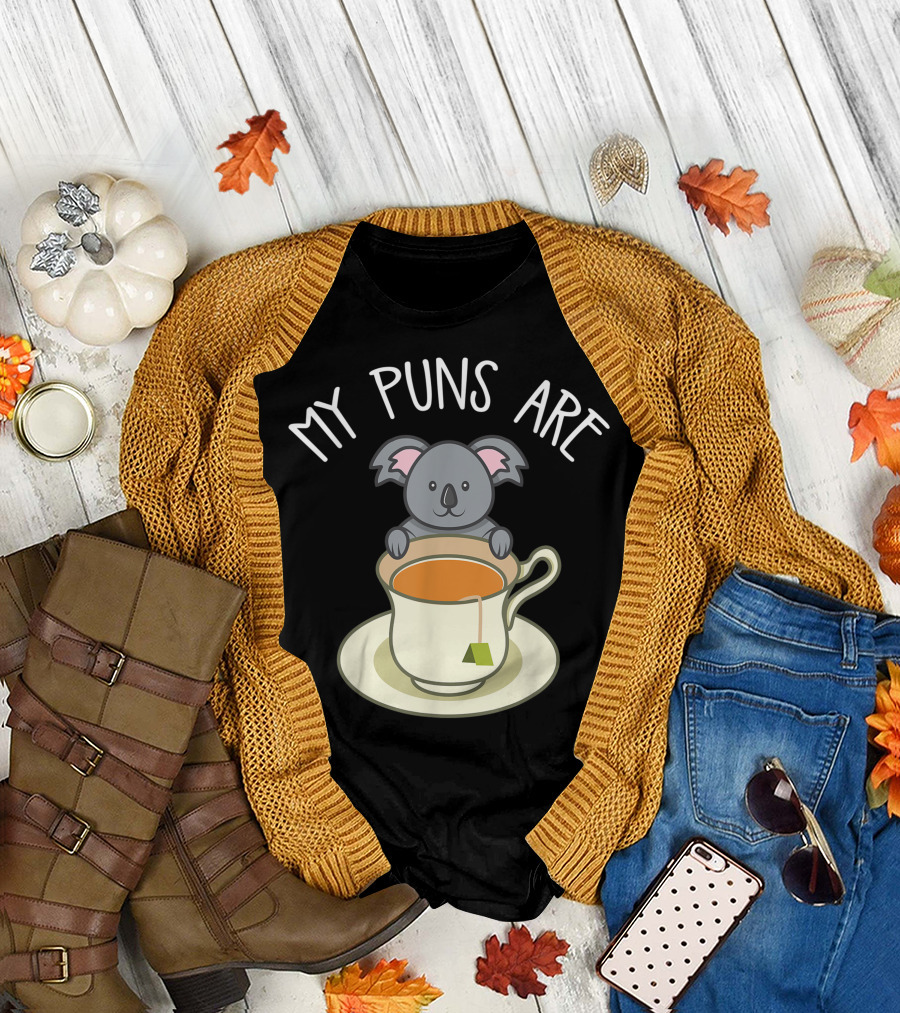 My Puns Are Koala Tea Koala in Mug T-Shirt