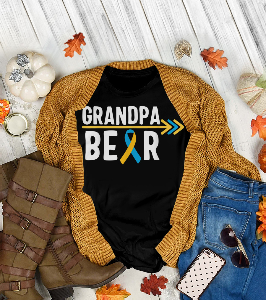 Grandpa Bear Down Syndrome Awareness T-Shirt