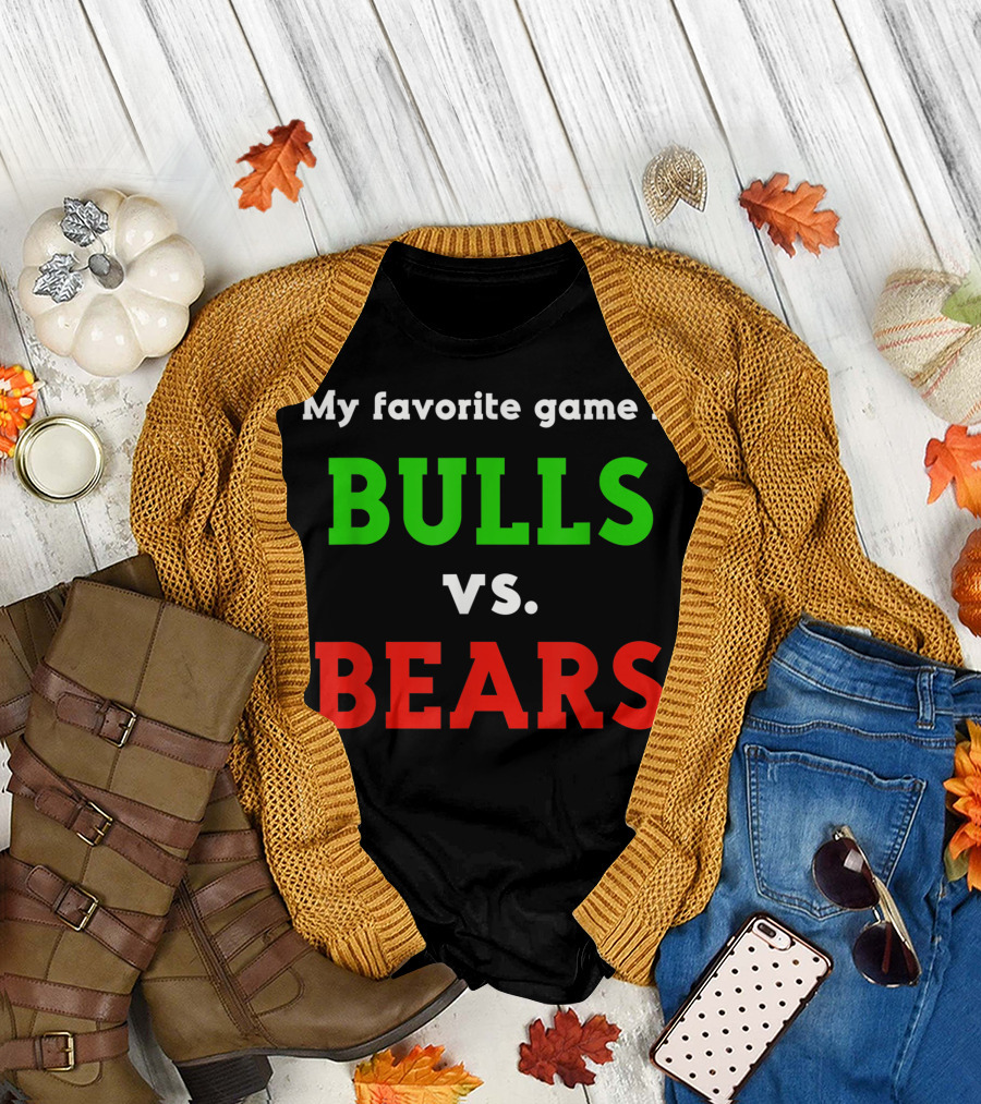 My Favorite Game is Bulls vs. Bears Trader Stock Market Forex Crypto Trading Broker T-Shirt