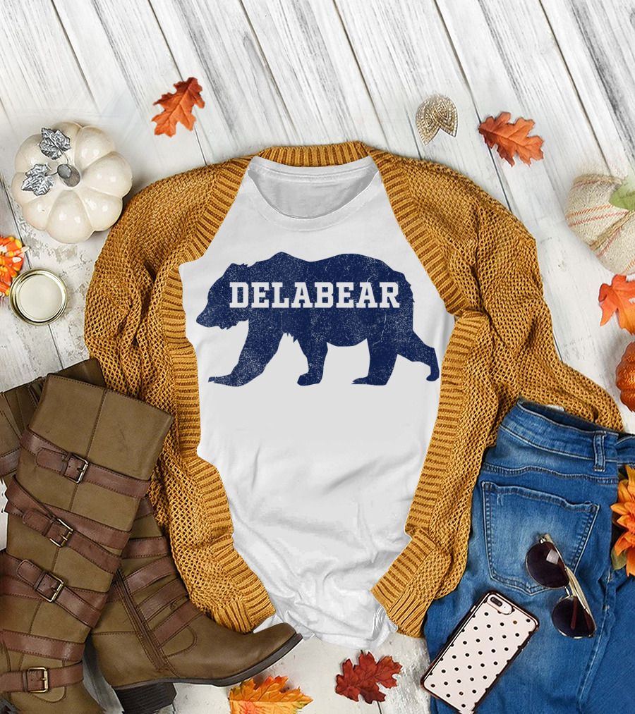 Delabear Bear Silhouette Delaware Delco Running T-Shirt