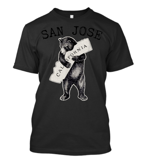 San Jose California Bear Hug Retro T-Shirt