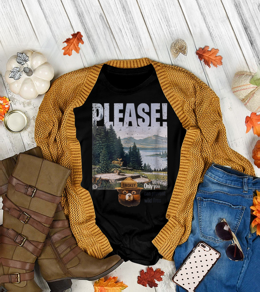 SMOKEY BEAR PLEASE ONLY YOU CAN PREVENT WILDFIRES T-Shirt