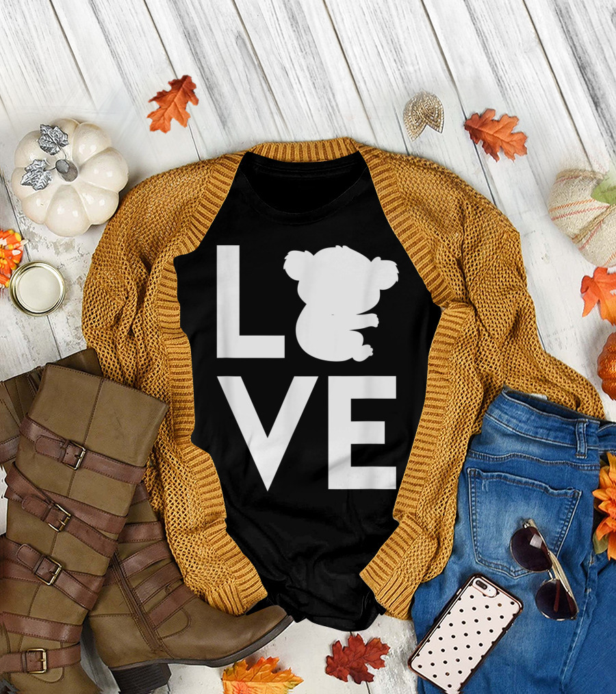 Love Koala Bear Australia Valentines Day Zoo Keeper T-Shirt