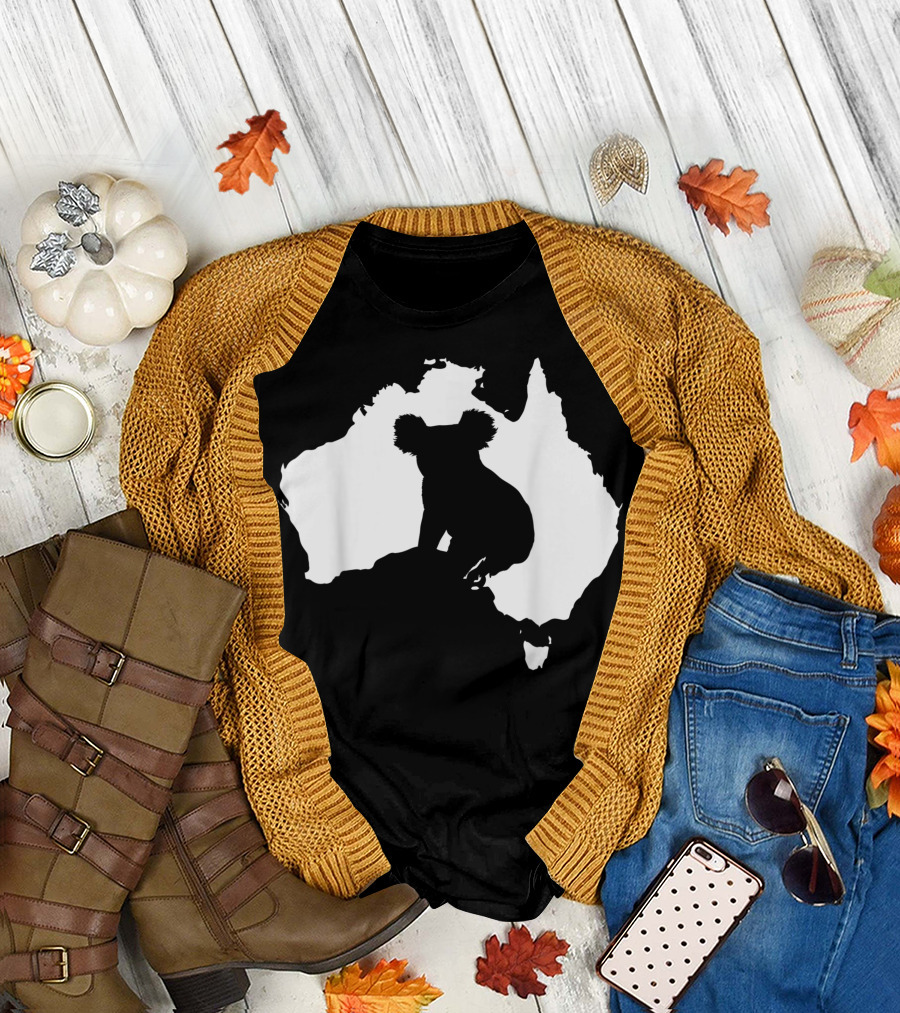 Australia Koala Bear Outline T-Shirt
