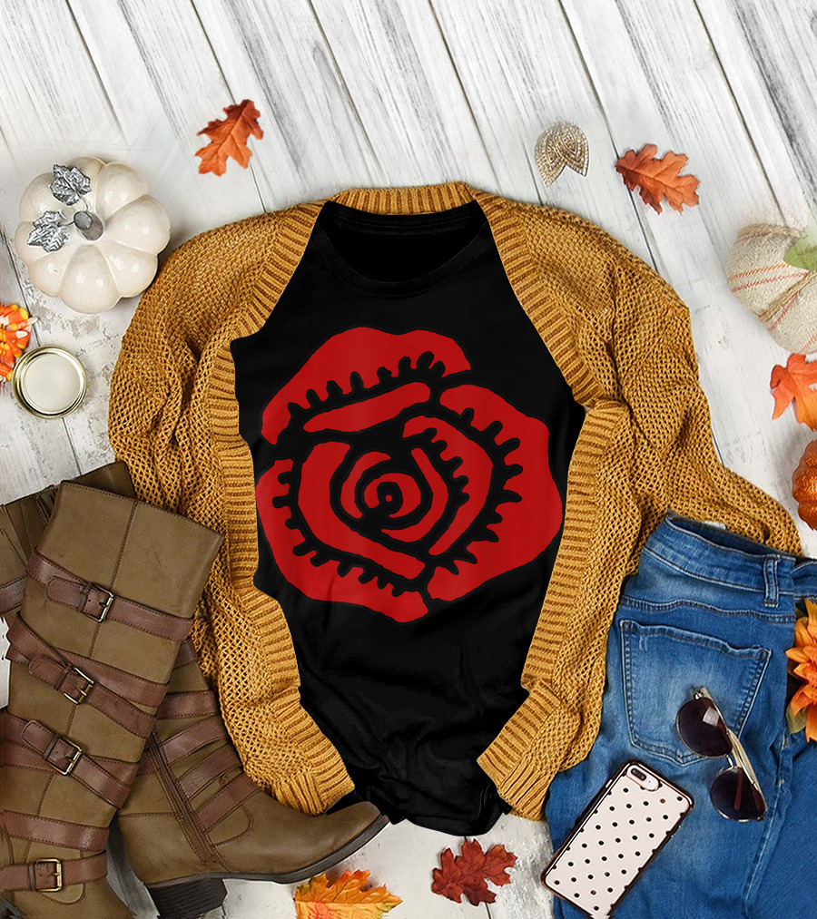 Begonia Red Scarlet Festival Jam Band Hippie Floral T-Shirt