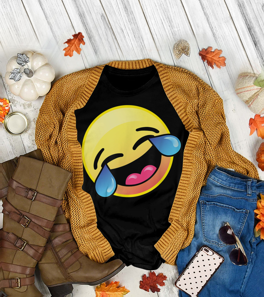 Emoji Cute Laughing Crying Happy Cool Emoji Ta T-Shirt