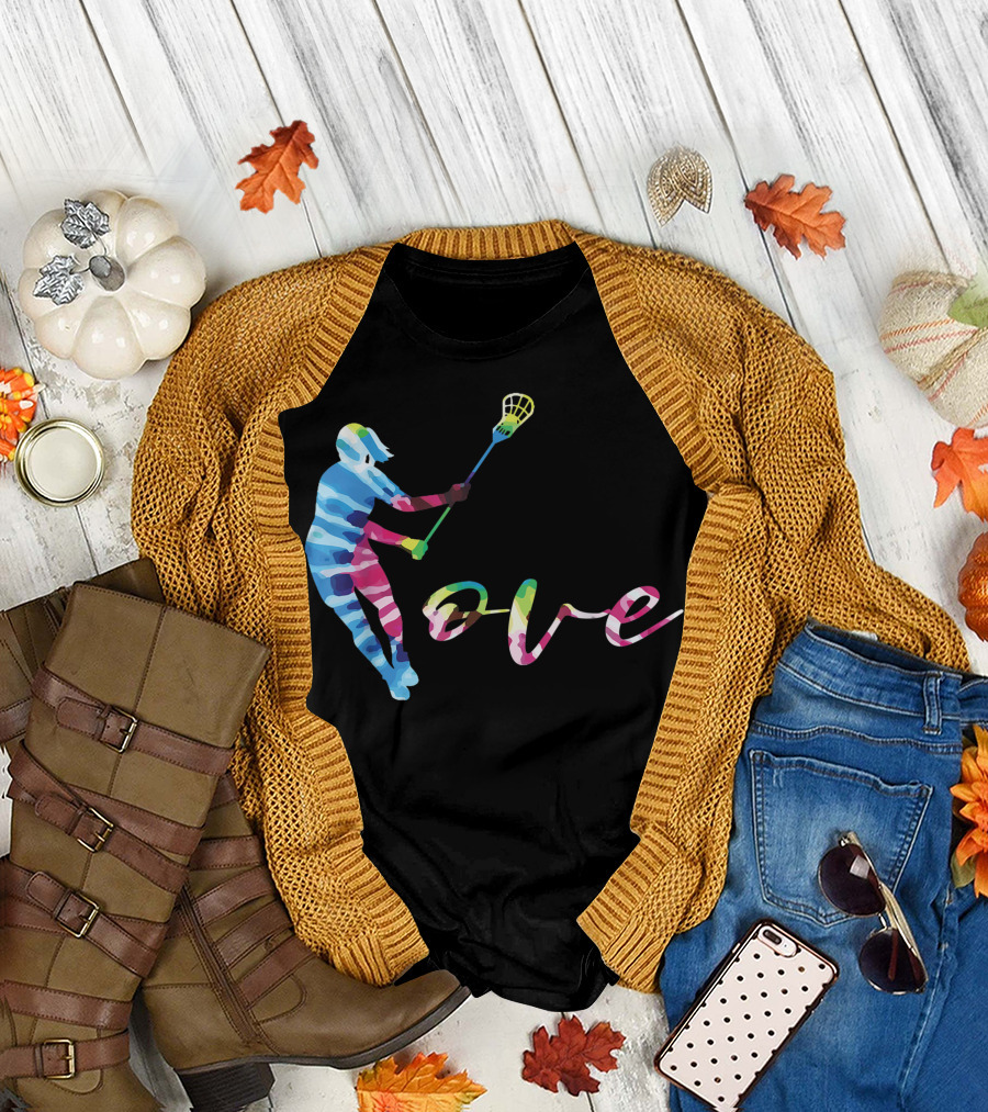 Love Lacrosse Tie Dye Players Ki Lacrosse Costume T-Shirt