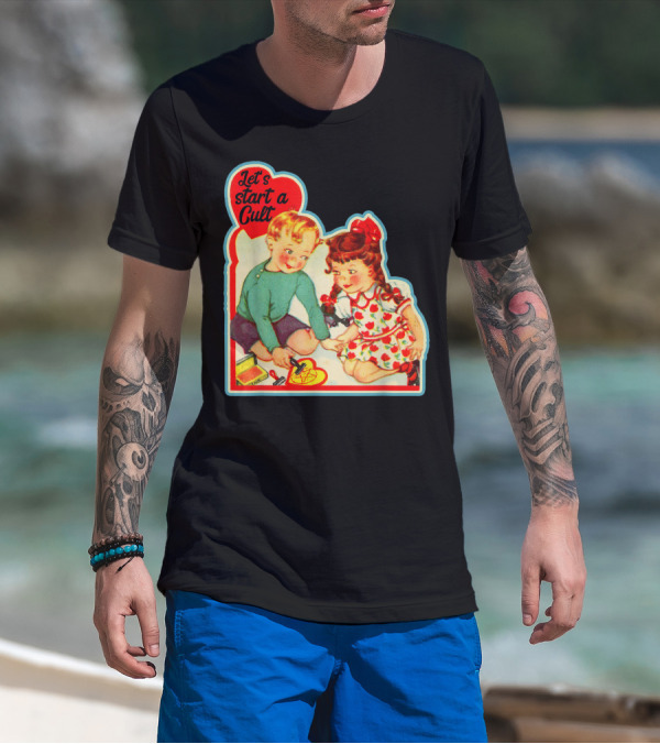 Let's Start A Cult Retro Vintage Hipster Ironic Pun T-Shirt