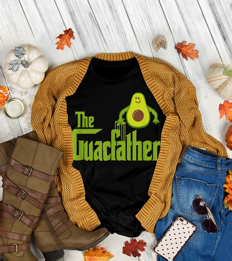 Mens The Guacfather Avocado Guacamole Lover T-Shirt