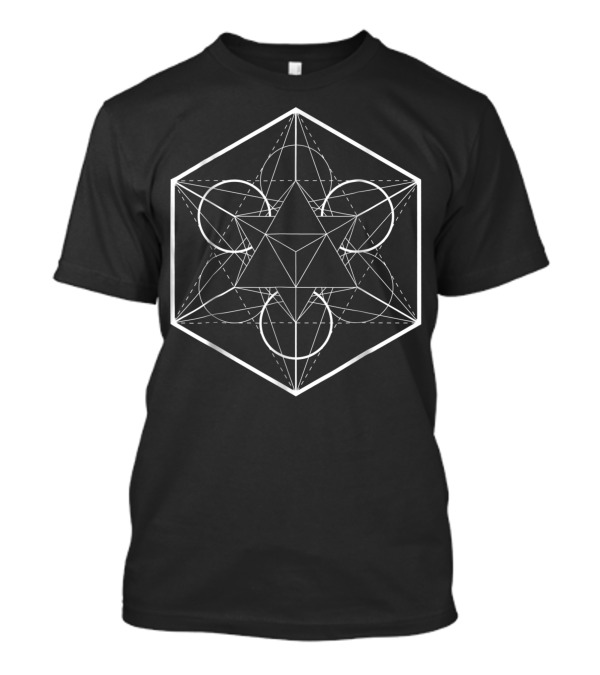 Metatrons Merkaba Sacred Geometry Hexagonal Interlocking Circles T-Shirt